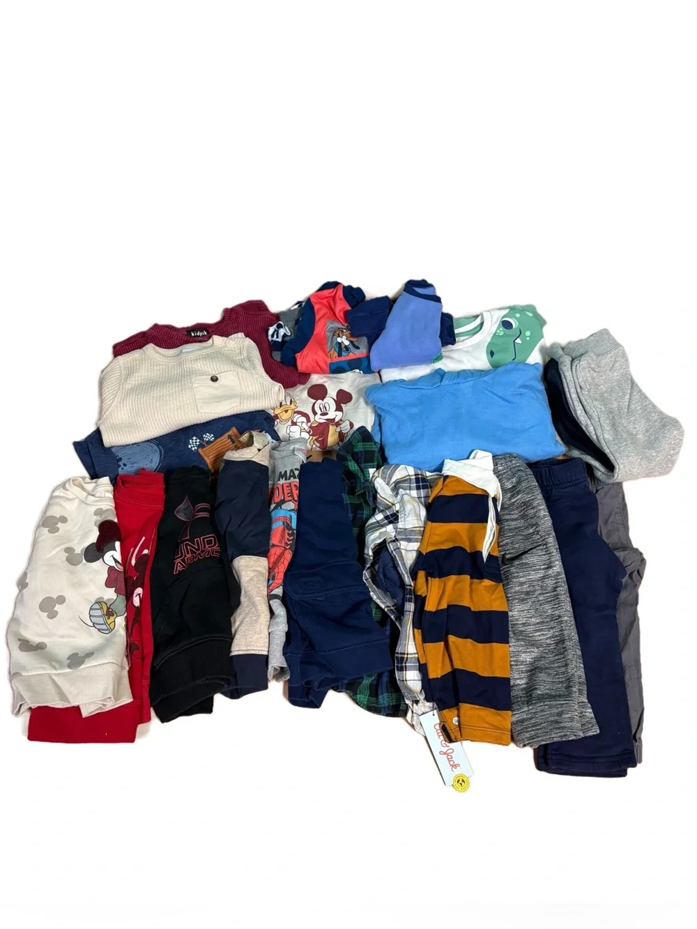 Toddler Boys 22 Piece 2T Clothing Bundle Nike Under Armour Disney Carters etc.